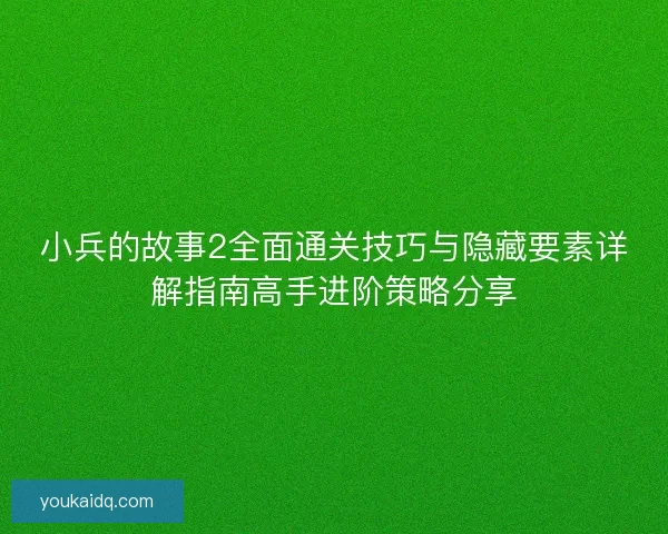 小兵的故事2全面通关技巧与隐藏要素详解指南高手进阶策略分享